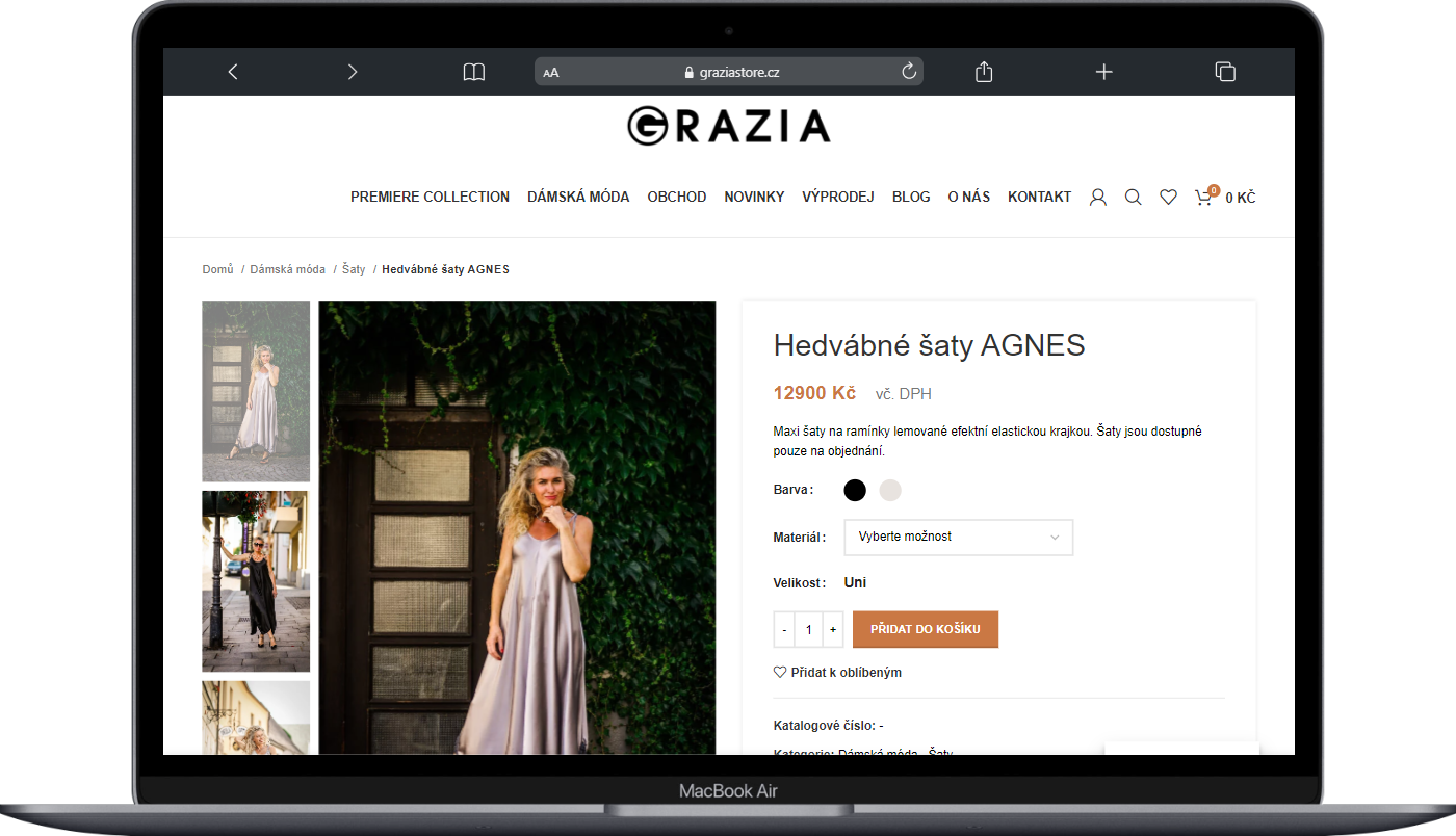 mockup pc graziastore.cz tvorba eshopu
