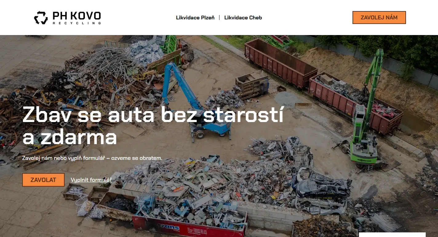 PH KOVO RECYCLING autovrakyphkovo.cz reference