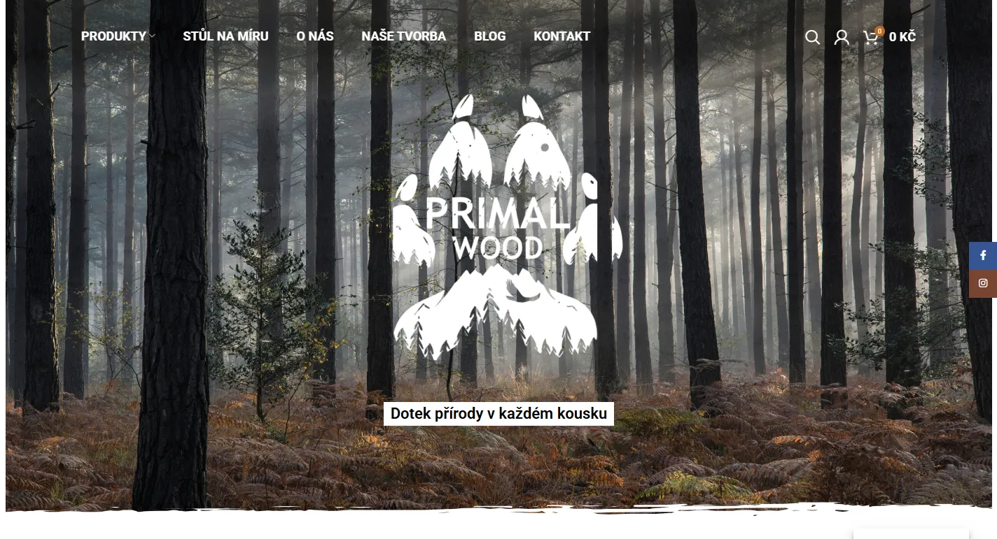 PrimalWood.cz reference tvorba eshopu
